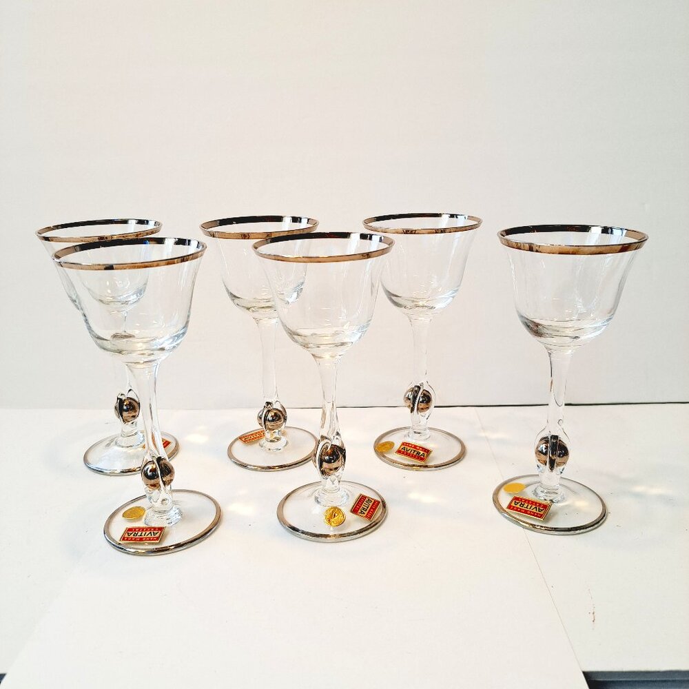 Set of 6 AVITRA Crystal Stemware W/TAGS!